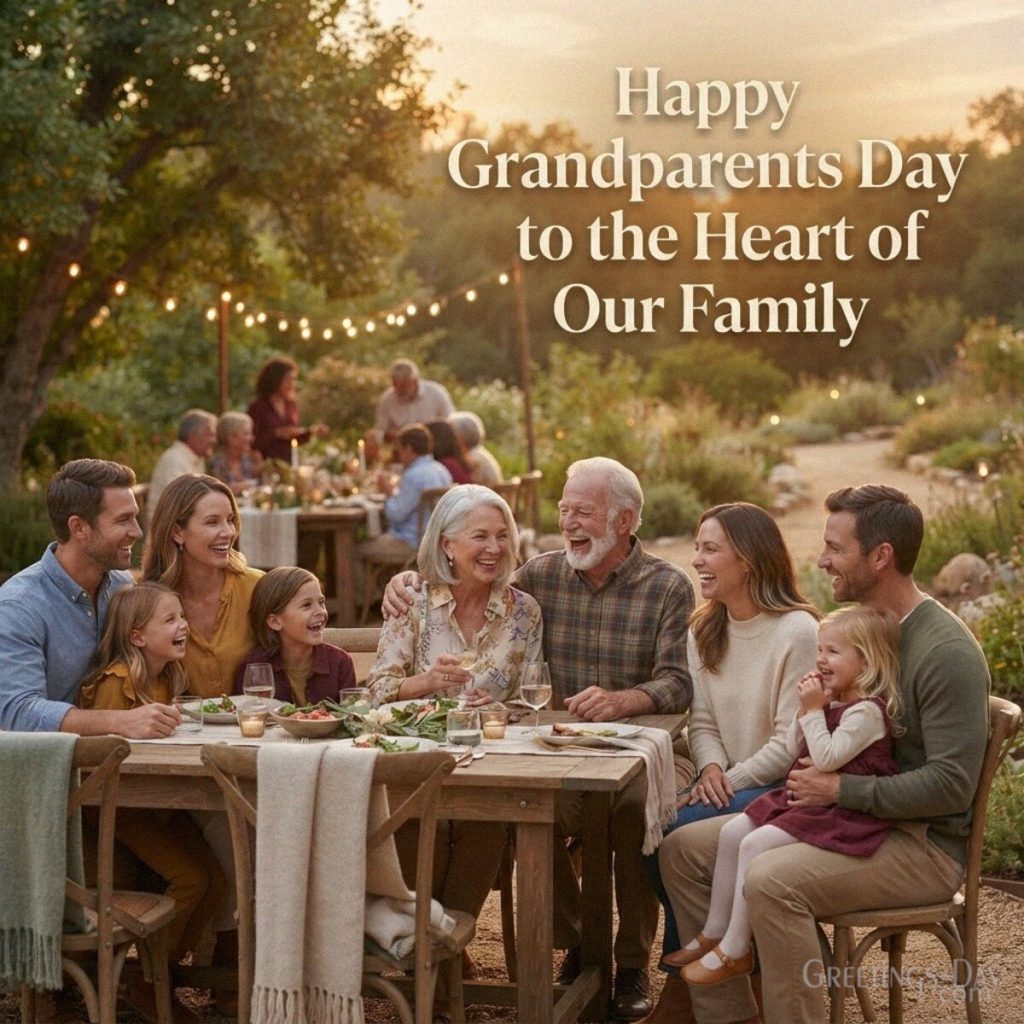 Happy Grandparents Day to the Heart of Our Family image with grandparents