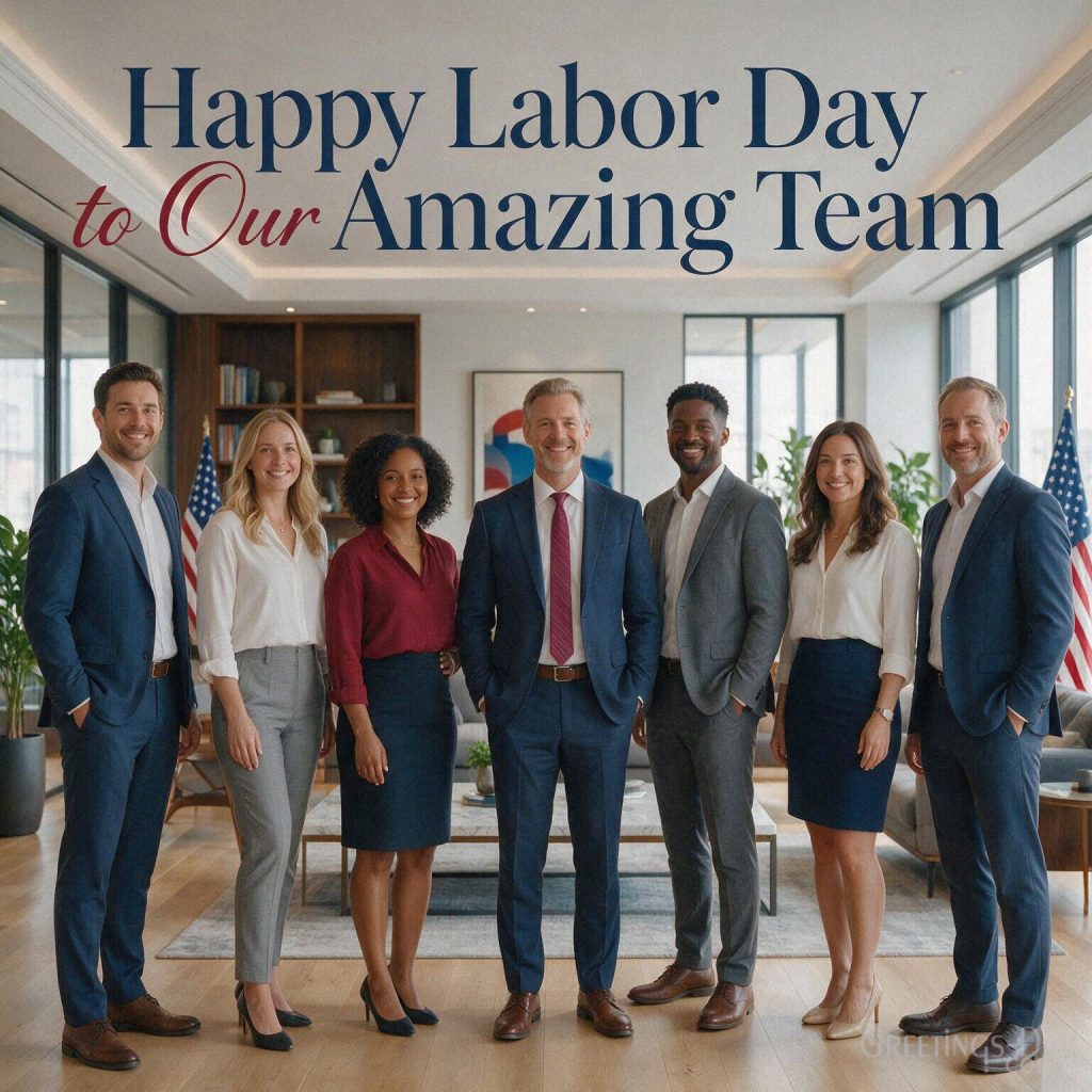 Happy Labor Day card with backyard BBQ