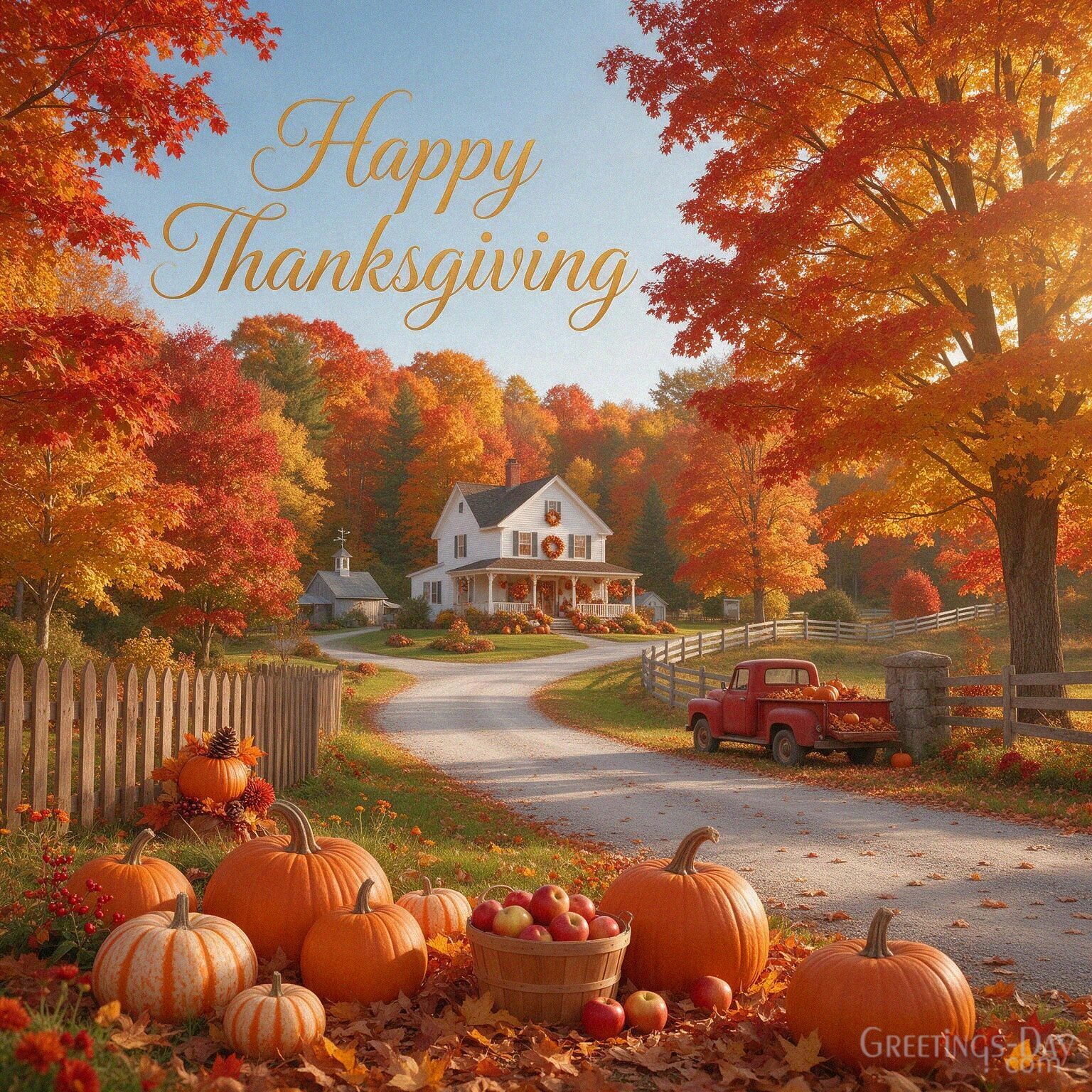 Happy Thanksgiving From a Beautiful Autumn Season