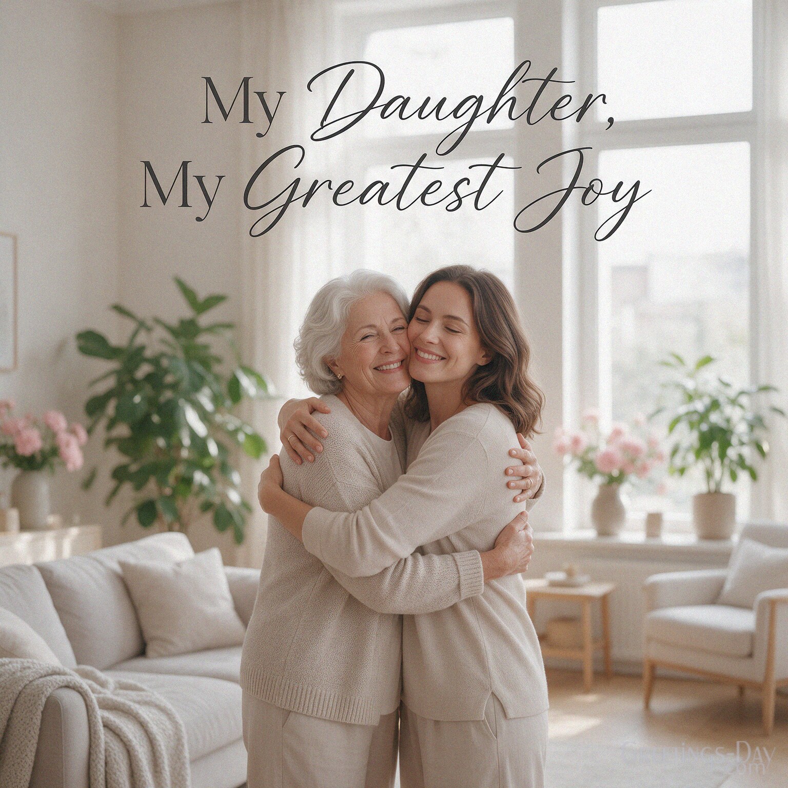 Heartfelt message from Mom reading “My Daughter