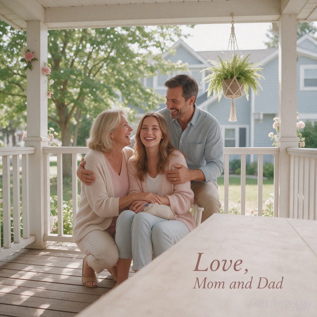 National Daughters Day greeting from parents reading “Love
