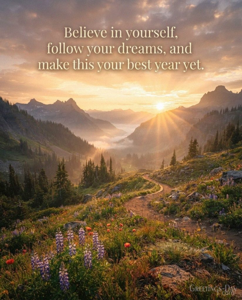 Positive Birthday Message image featuring “Believe in yourself