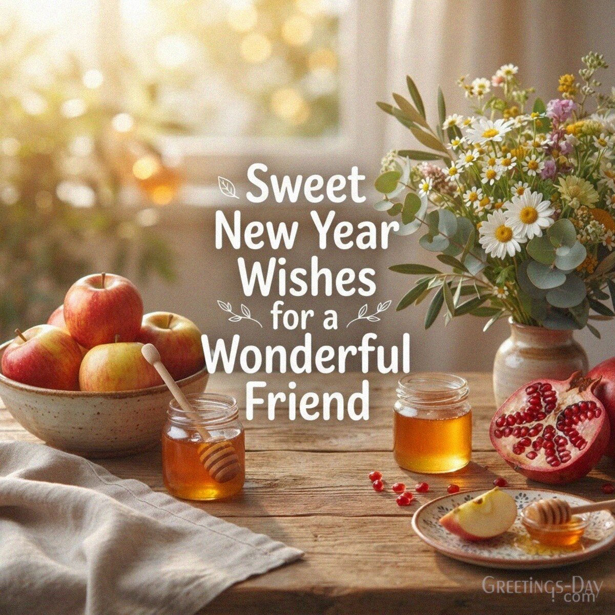 Sweet New Year Wishes for a Wonderful Friend