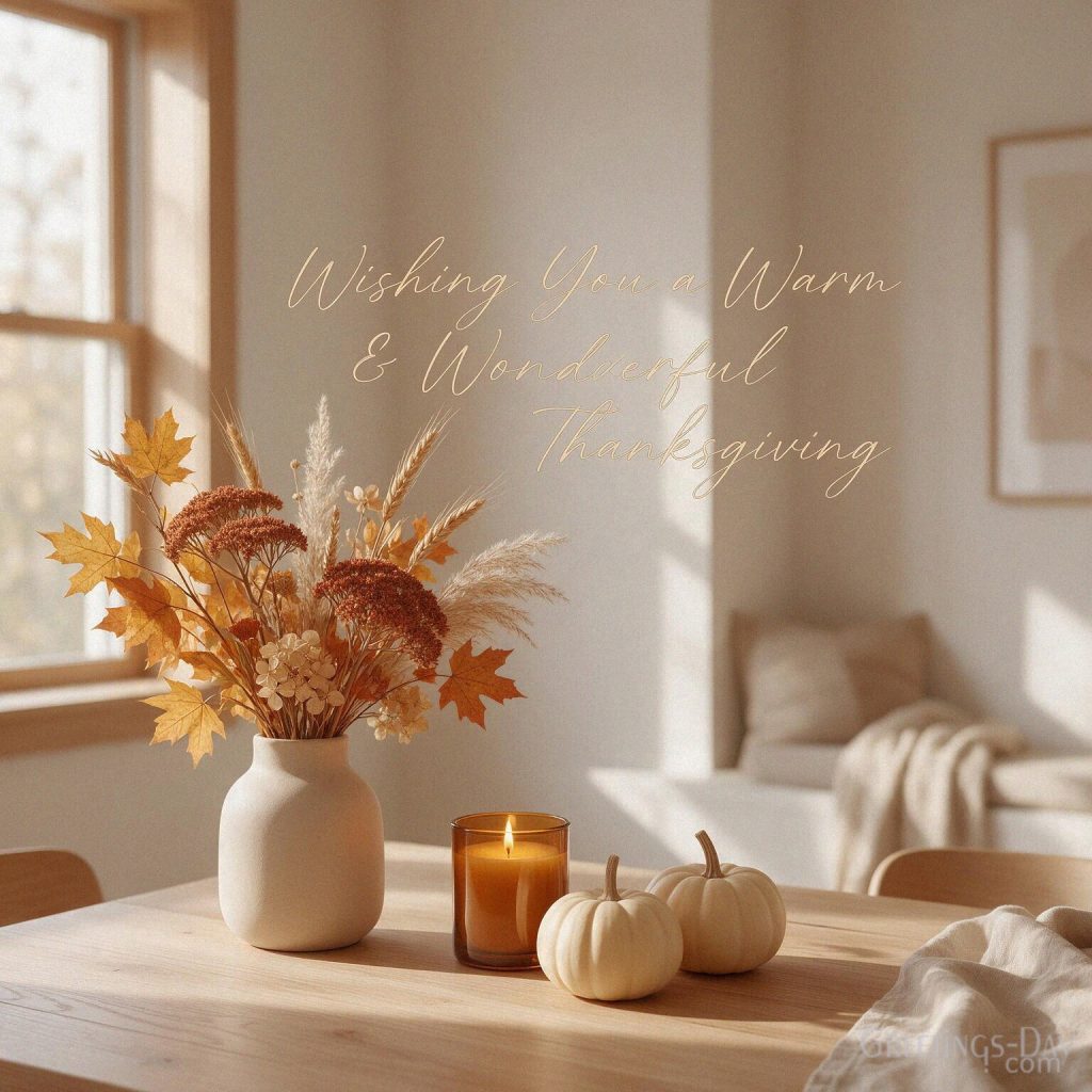 Elegant Thanksgiving image with pumpkins