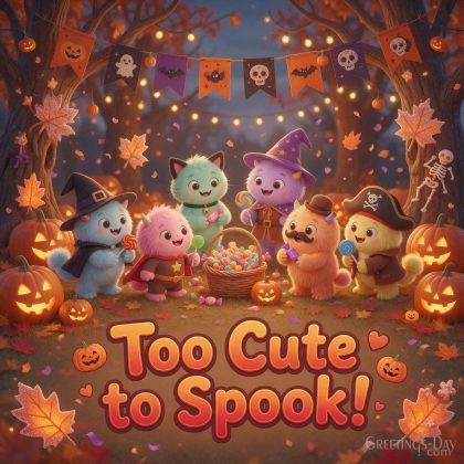 Cute Halloween cat image featuring an adorable black kitten in a witch hat