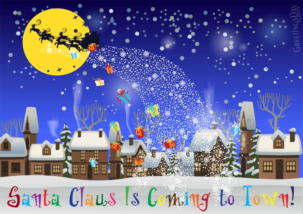 xmas card santa
