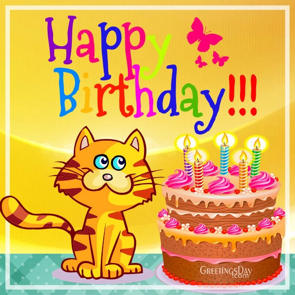 Happy birthday cats cake