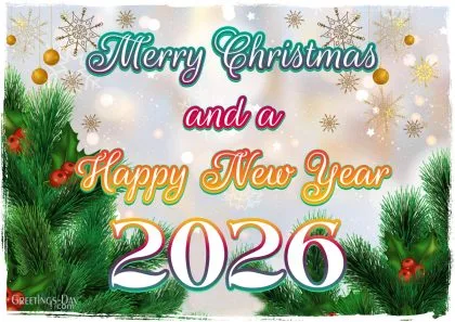 Christmas Card and Happy New Year 2026