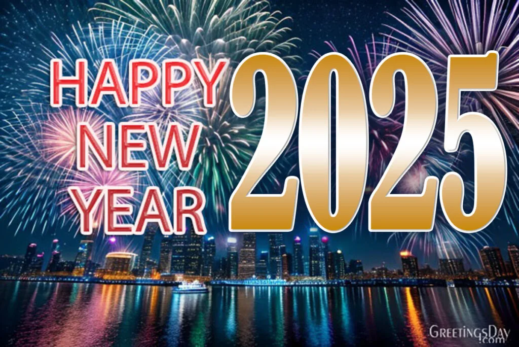 Happy New Year and Christmas ecard