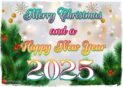 Christmas Card and Happy New Year 2025