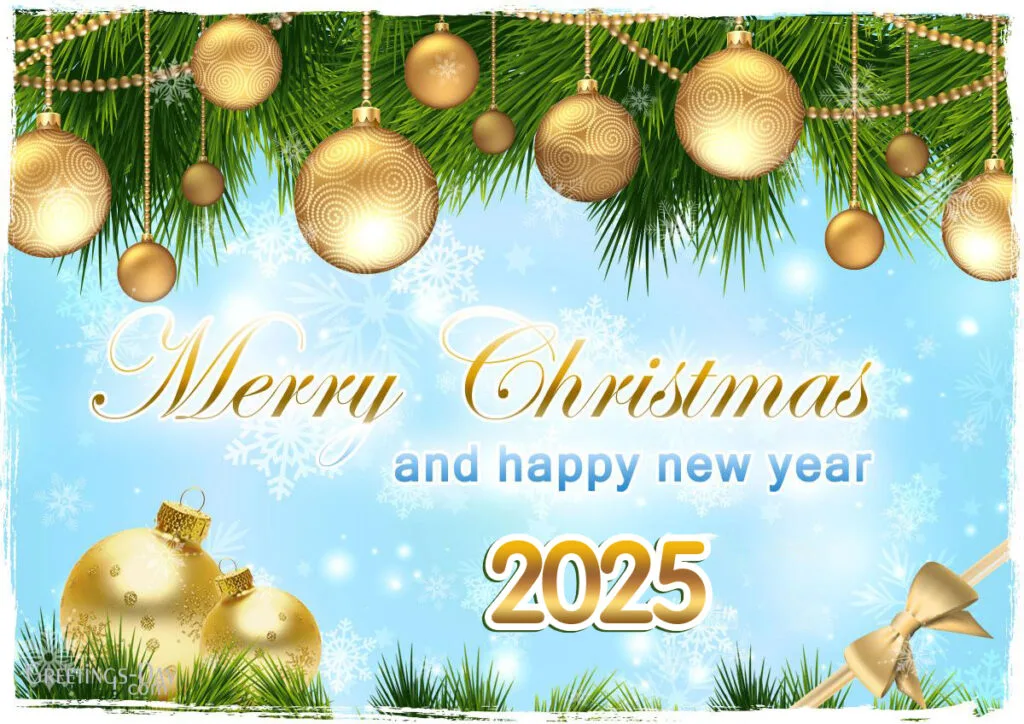 Happy New Year and Christmas ecard